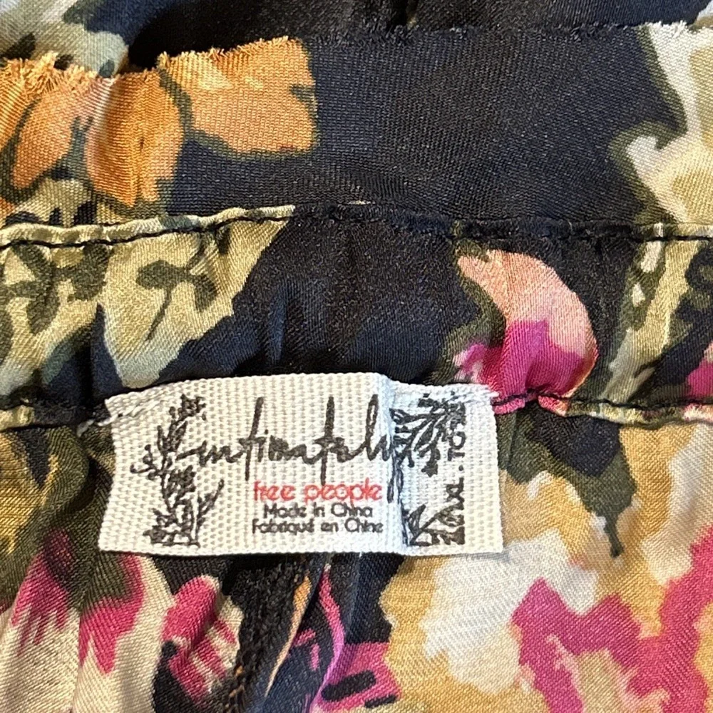 FREE PEOPLE Dreamy Days Pajama Set Women's Plus Size 2XL Tiger & Botanical Print